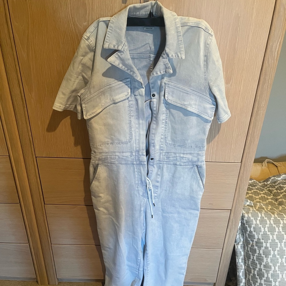 Faherty XSmall Light Blue Denim Jumpsuit
